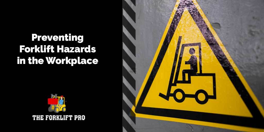 Preventing hazards in the worklplace and forklift warning sign.